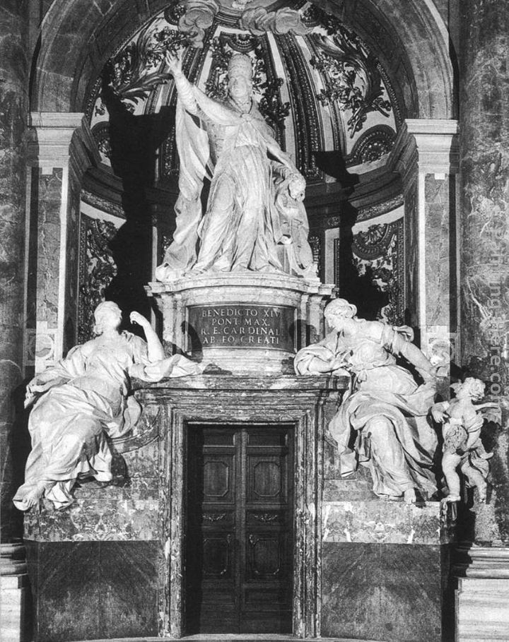 Tomb of Benedict XIV painting - Pietro Bracci Tomb of Benedict XIV art painting